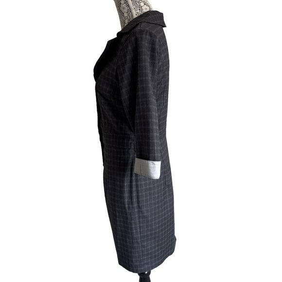 Tatum & Olivia Dress, dress fitted Small, 3/4 sleeve button front, 100% cotton - Picture 2 of 11